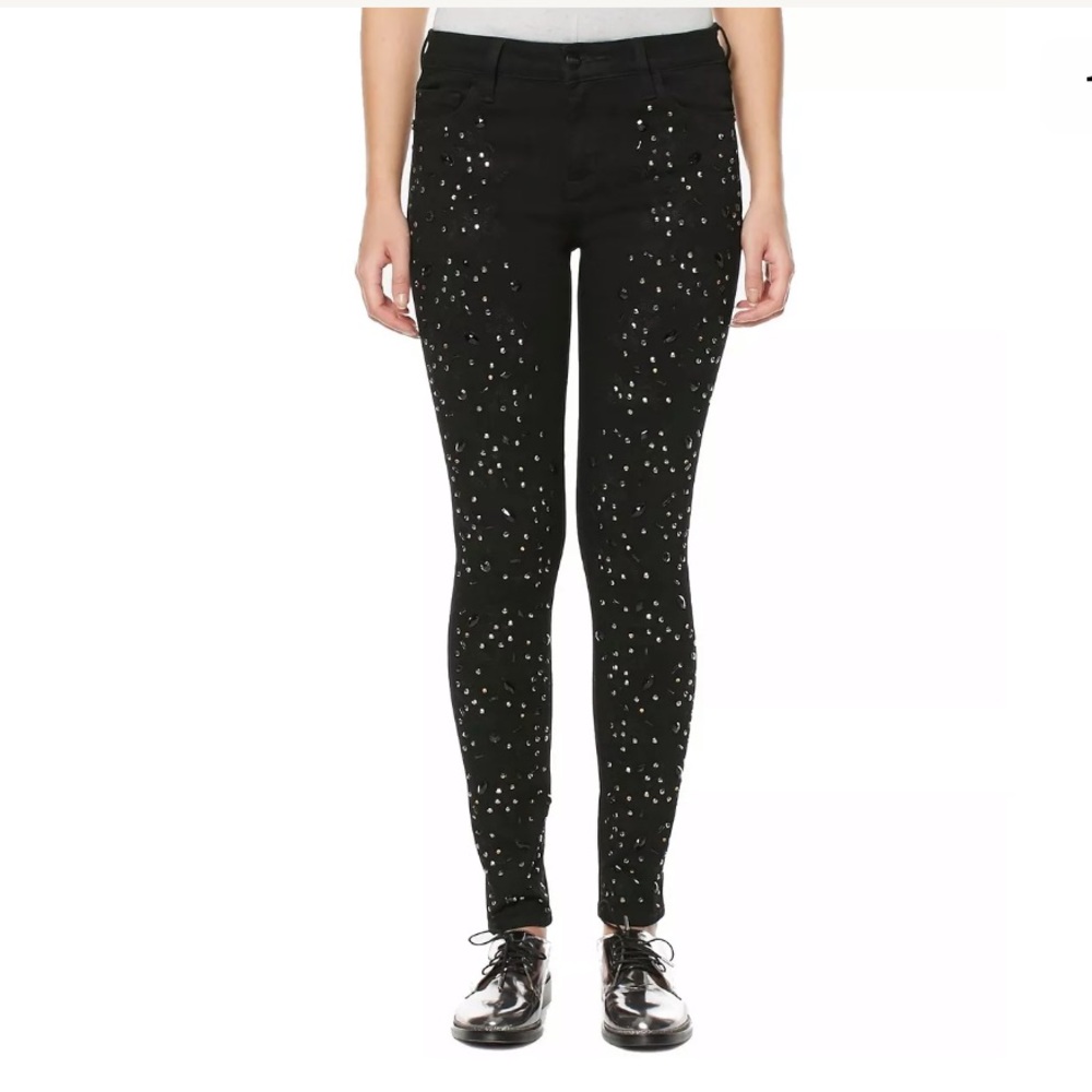 Buffalo DB Black 28x27 Stretch Gem Skinny Jeans$99